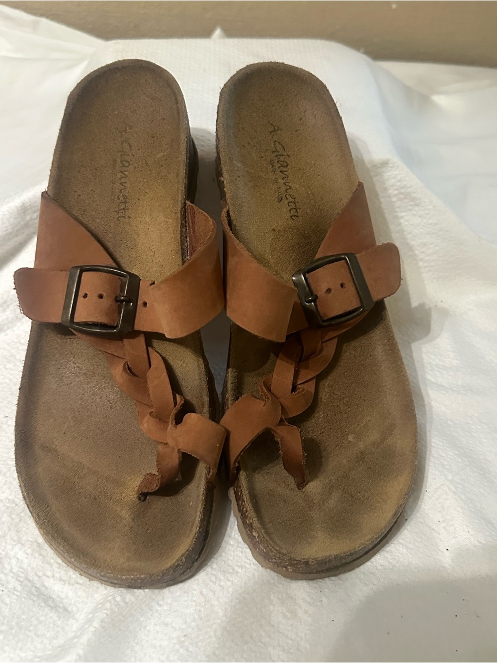 A. Giannetti Braided Bohemian Sandals